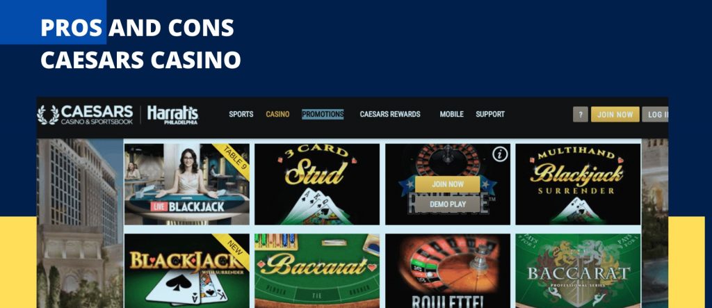 Pros and Cons Caesars Casino