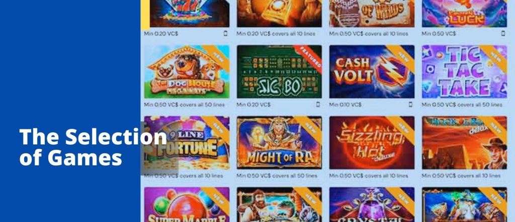 Rusg Games casino The Selection of Games